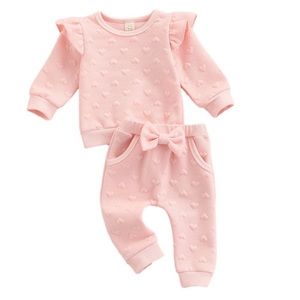 💕HP💕Pink heart baby girl outfit set